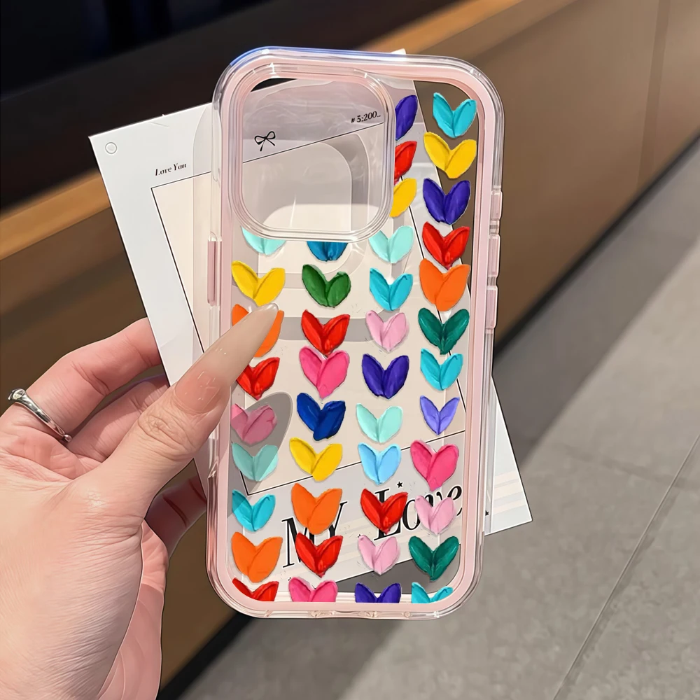 Luxury Colorful Love Heart Phone Case Cover