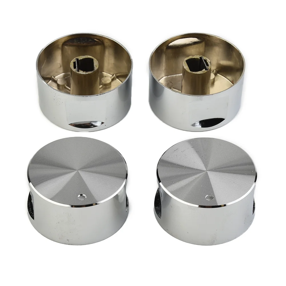 4Pcs High Quality Alloy Materials Rotary Switches Round Knob Gas Stove Burner Oven Kitchens Parts Handles For Gas Stove