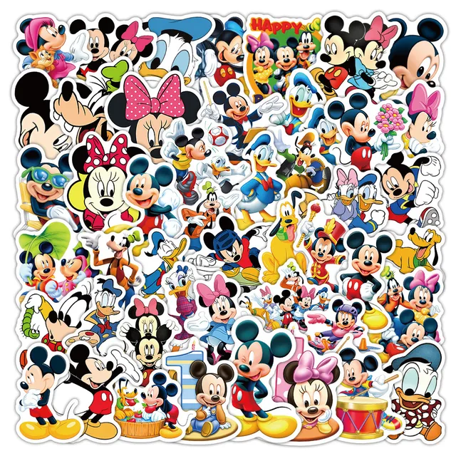 52 Pcs Cute Mickey Mouse Stickers - Adorable Cartoon Decals for Notebook & Scrapbook DIY Embellishment 1