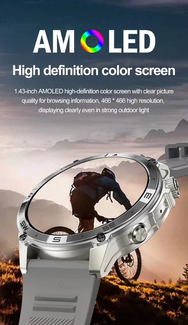 Gaines HK08 Smartwatch, AMOLED, BT Calling, GPS, Compass - Image 6