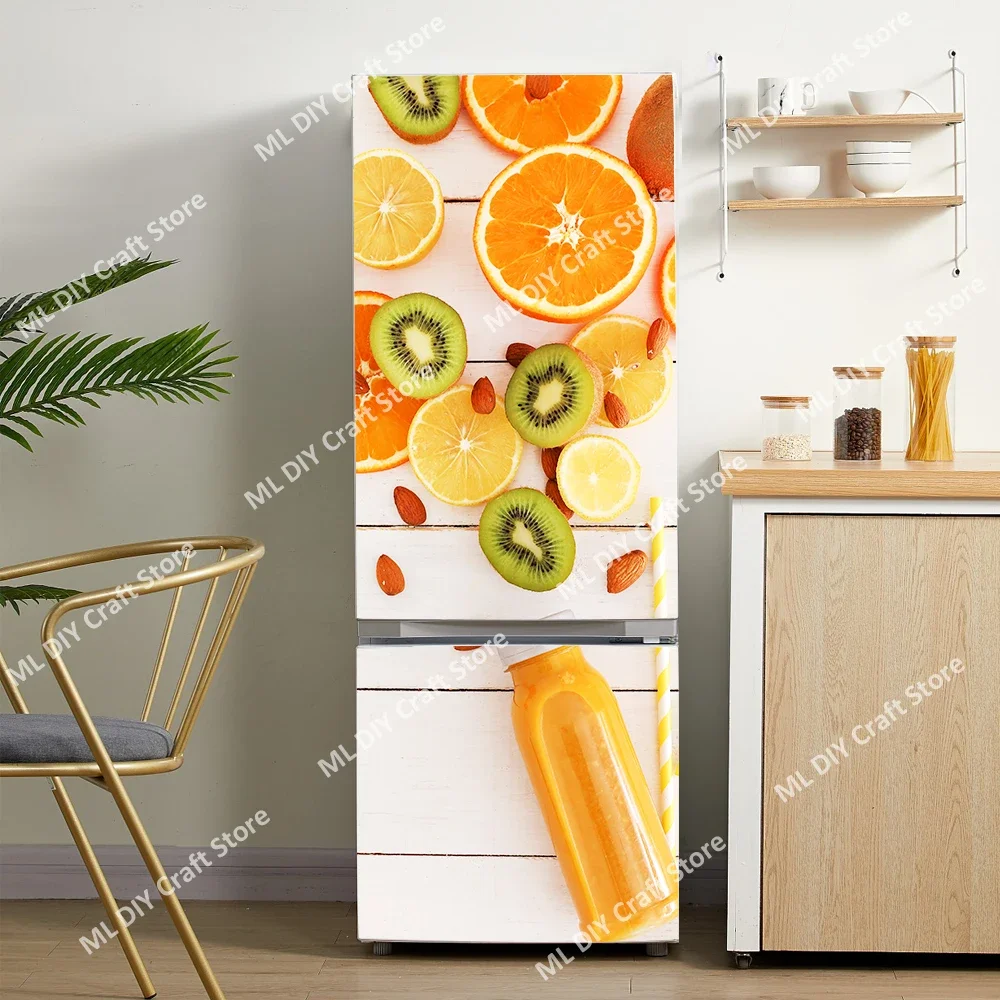 thumbnail image 1 of Pegatinas de pared para puerta de refrigerador con diseño de donuts y helado, papel tapiz de PVC autoadhesivo para cocina, cubierta para puerta de refrigerador, decoración, 1 of 5