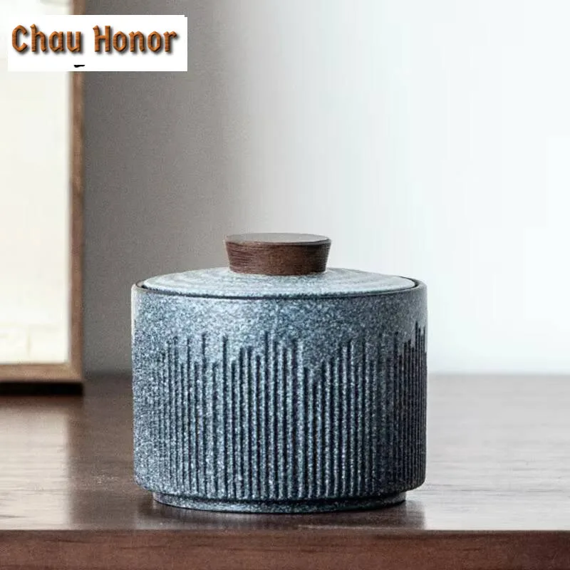 Ceramic Porcelain Tea Caddy Teaware Tea Canisters Green Tea Jars Storage Tea or Food Tea Bag Storage Box Tea Container Tea Tins