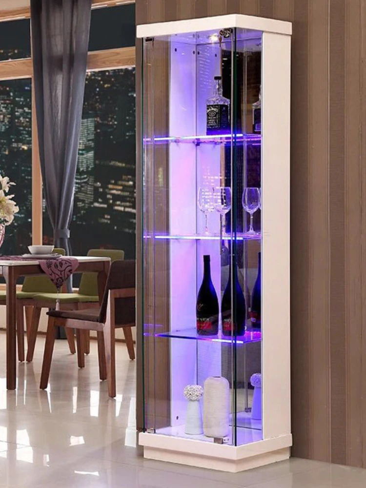 High Quality Glass Wine Cabinet, Corner Cabinet, Display Solid Wood Home Simple and Modern Tableware Cabinet