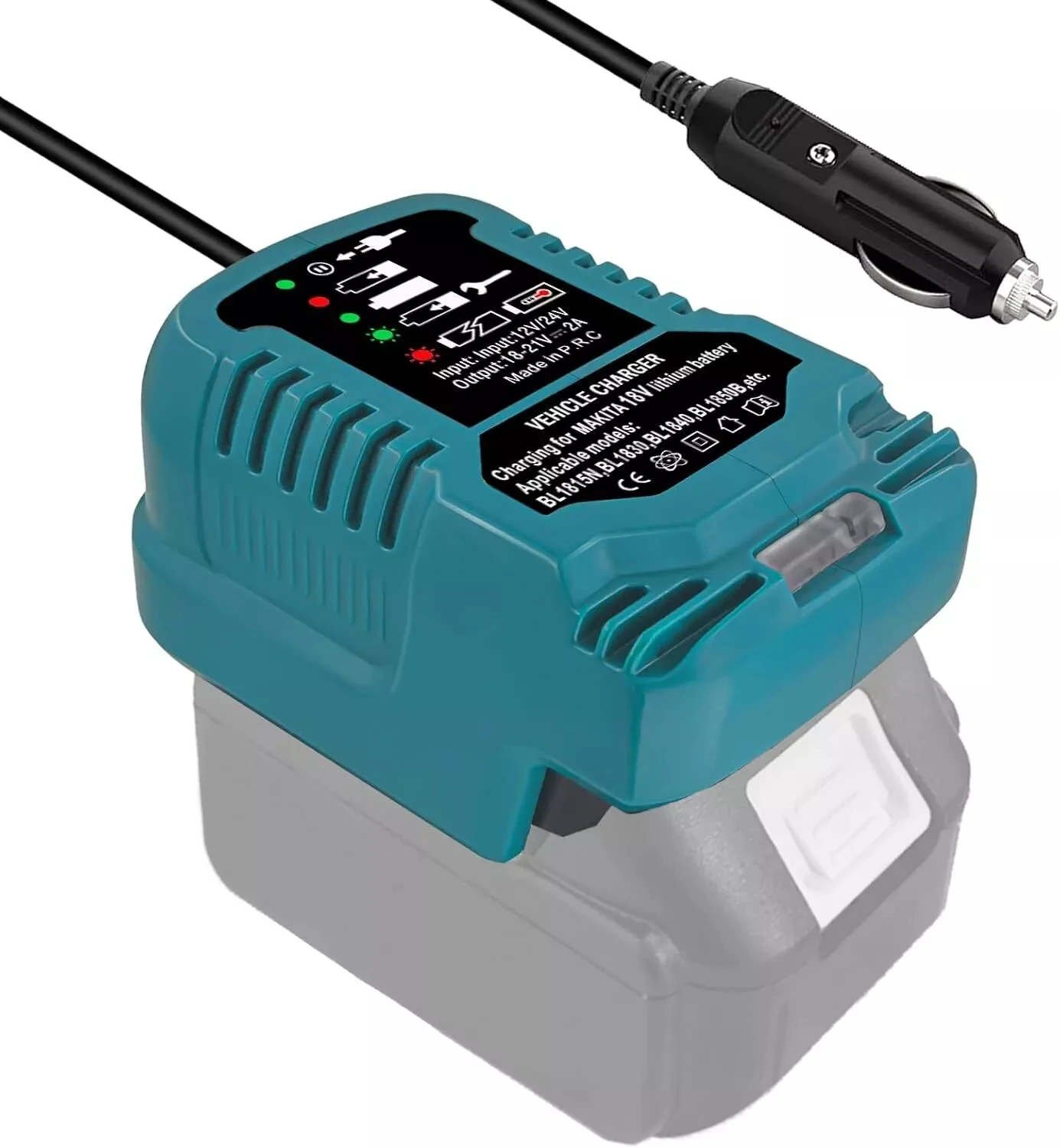 Mini Car Charger For Makita For Milwaukee For Dewalt 18V Lithium Ion Battery Car