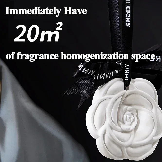 Aromatherapy Machine Car Air Freshener Refills Car Diffuser Humidifier Camellia Aromatherapy Car Pendant Solid Wardrobe Freshener Various Scents Indoor Air Freshener Christmas Gift Fragrance Gift
