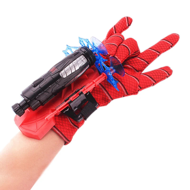 Disney Spiderman Hulk Hero Supers Man Figure Kids Plastic Cosplay Glove Launcher Set Hero Launcher Wrist Set Giocattoli Divertenti Regalo Per Ragazzo