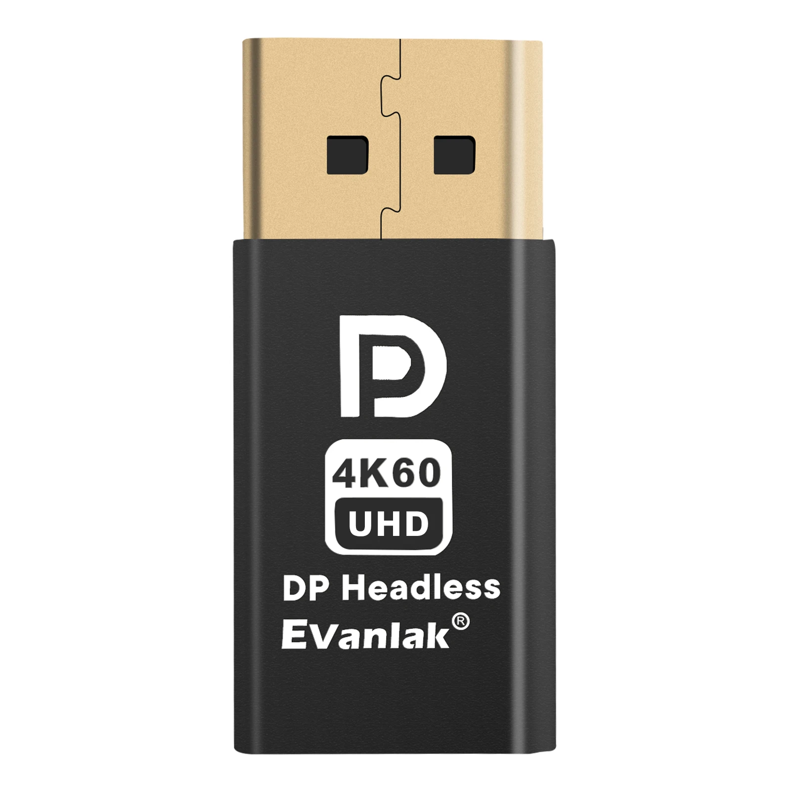 Evanlak DisplayPort bezgłowy duch Emulator wyświetlacza dla PC DP manekin Plug -fit bezgłowy 1080 @ 120Hz-4096x2160 @ 60hz FHD