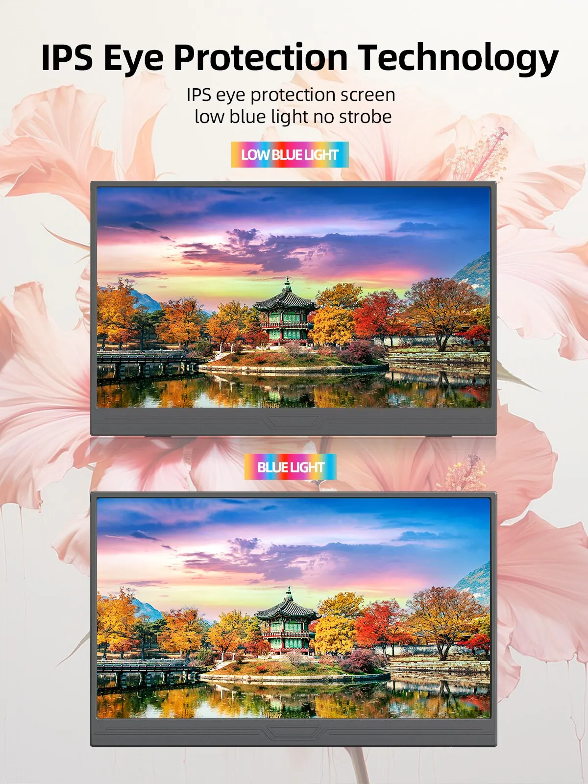 ZSUS 15.6-Inch Portable Monitor 1080P HDR 16:9 Low Blue Light For XBox PS4 / 5 Switch Cell Phone PC Loptop Extension 4