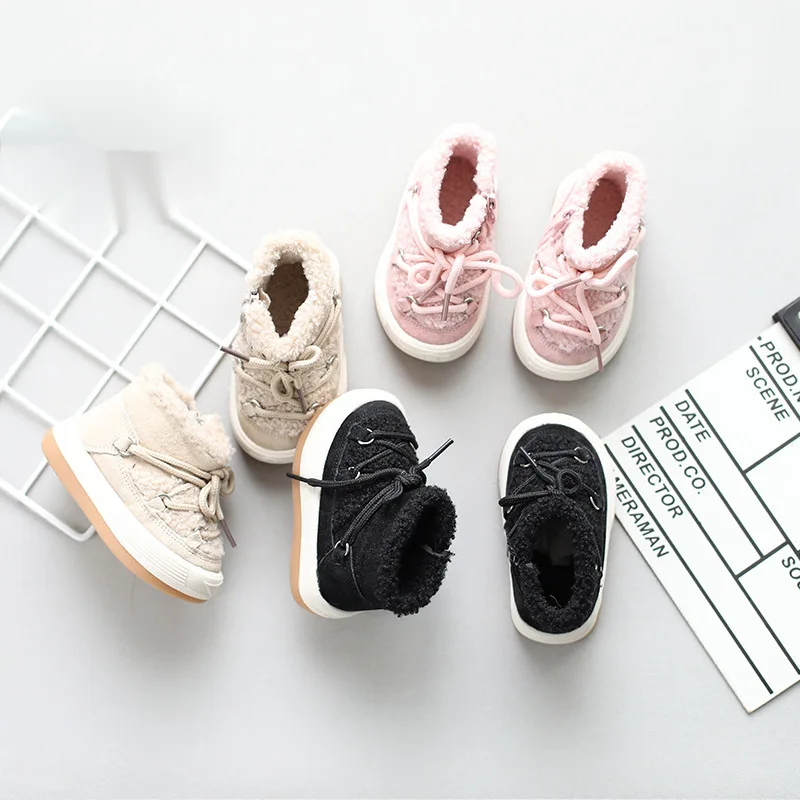 New Winter Baby Boots Warm Plush Rubber Sole Toddler Kids Sneakers Infant Shoes Fashion Little Boys Girls Boots