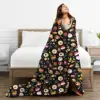 Japanese Guinea Pig Sushi - Black Background Blanket Fleece Super Soft Throw Blankets Sofa Throw Blanket Throws Bedspread Quilt 5