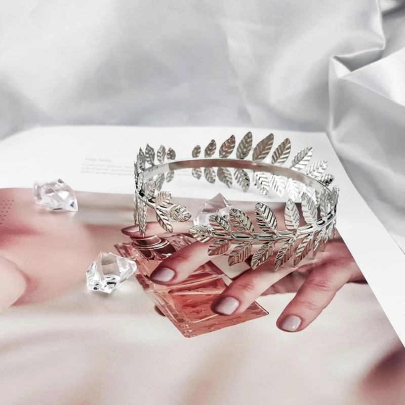 Retro Greek Roman Open Ended Leaf Bracelet Armband Upper Arm Cuff Armlet Festival Bridal Dance Jewelry 5