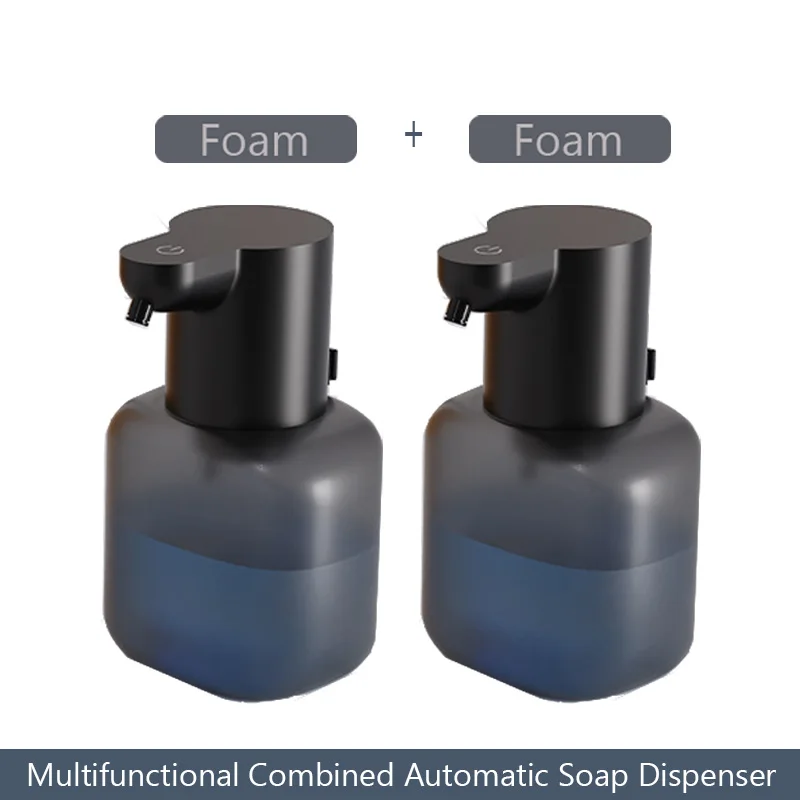 2PCS Automatic Soap Dispenser For Shampoo & Body Wash 4-Speed Adjustable Touchless Sensor Foaming Dispenser For Bathroom