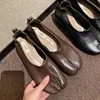 Bailamos Women Low Heel Split Toe Slippers Soft Bottom Loafers Microfiber Comfy Flats  Brief Ladies Moccasins Tabi Ninja Shoes 1