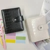 A7 Small Notebook Binder Faux Crocodile Leather Notepad Portable Budget Sheets ，with 45 Blank Inside Pages 1