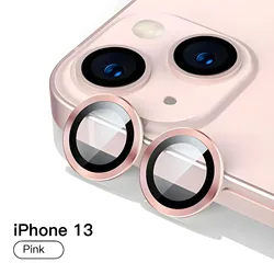 Ultra - Durable Metal Camera Lens Protector with Full Coverage Glass - 15proMax(3pcs (Pink)