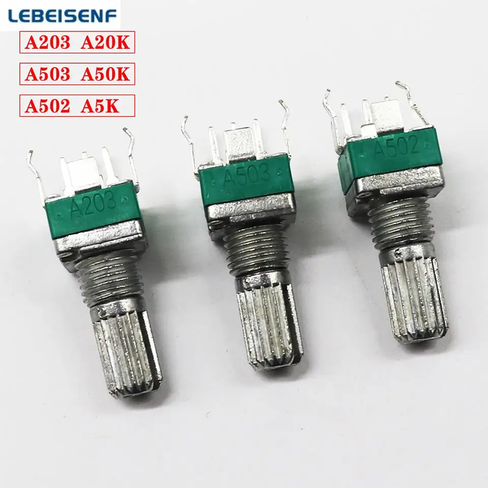 5pcs/lot sealed 3pin RK097N single vertical potentiometer A10K A20K