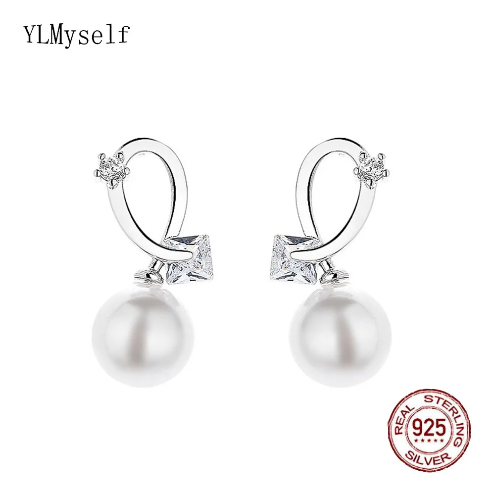 

Женские серьги из серебра 925 пробы, с жемчугом 9 мм