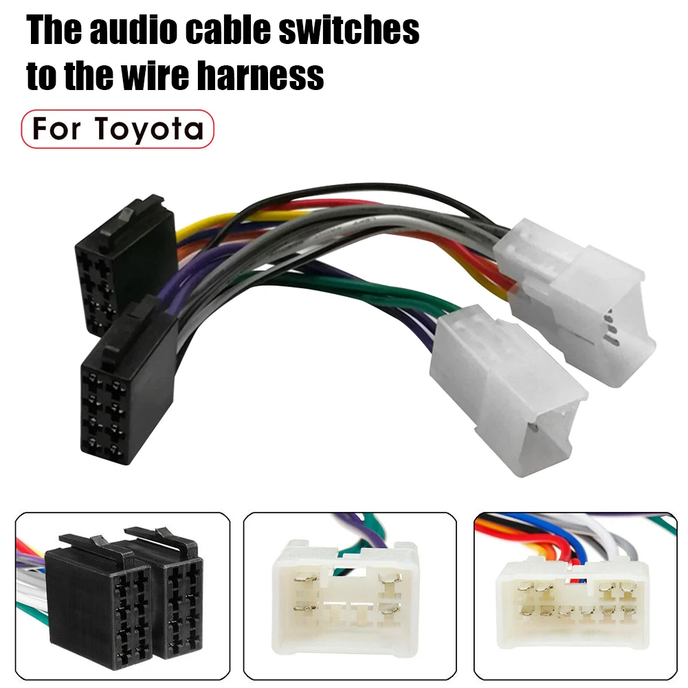 Car Stereo Radio Harness ISO Cable Harness Connector Replacement for Toyota Camry for Corolla Auto Adapter Wiring Connector car wire cable adapter car stereo accessories
