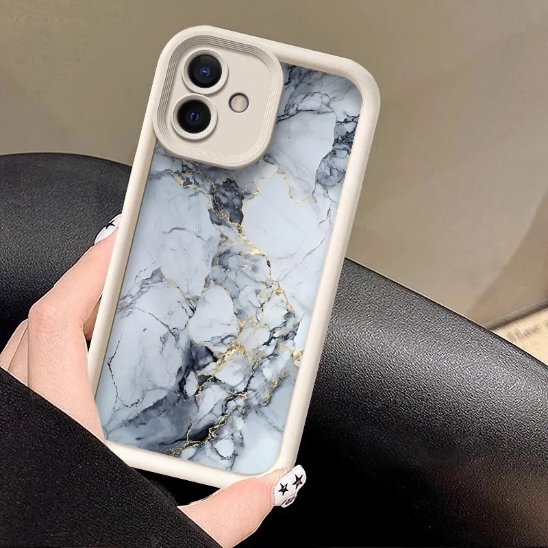 Colorful Marble Pattern Soft Silicone Phone Case - Stylish and Protective Cover