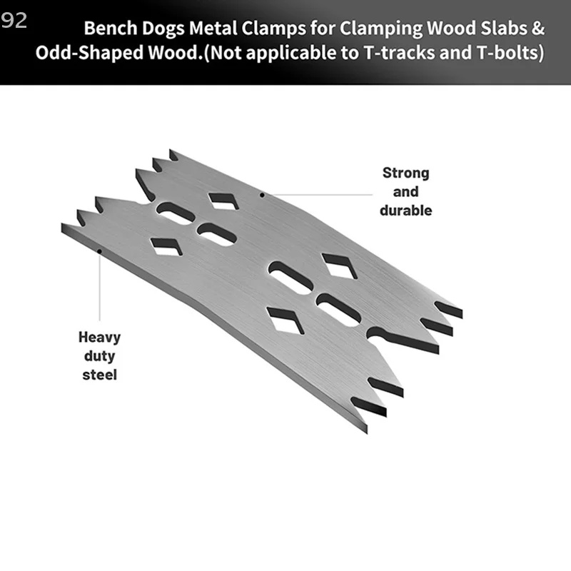 6PCS Slab Clamping Dogs For Woodworking Tools, Pinch Dogs Router Sled For Flattening Slabs,Bench Dog Hold Down Clamps