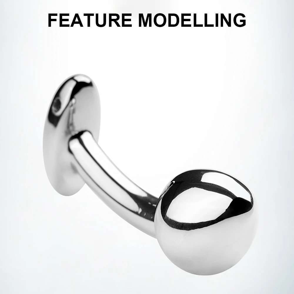 Alloy Anal Plug Curved Metal Butt Plug For Prostate Massage_voghion.com