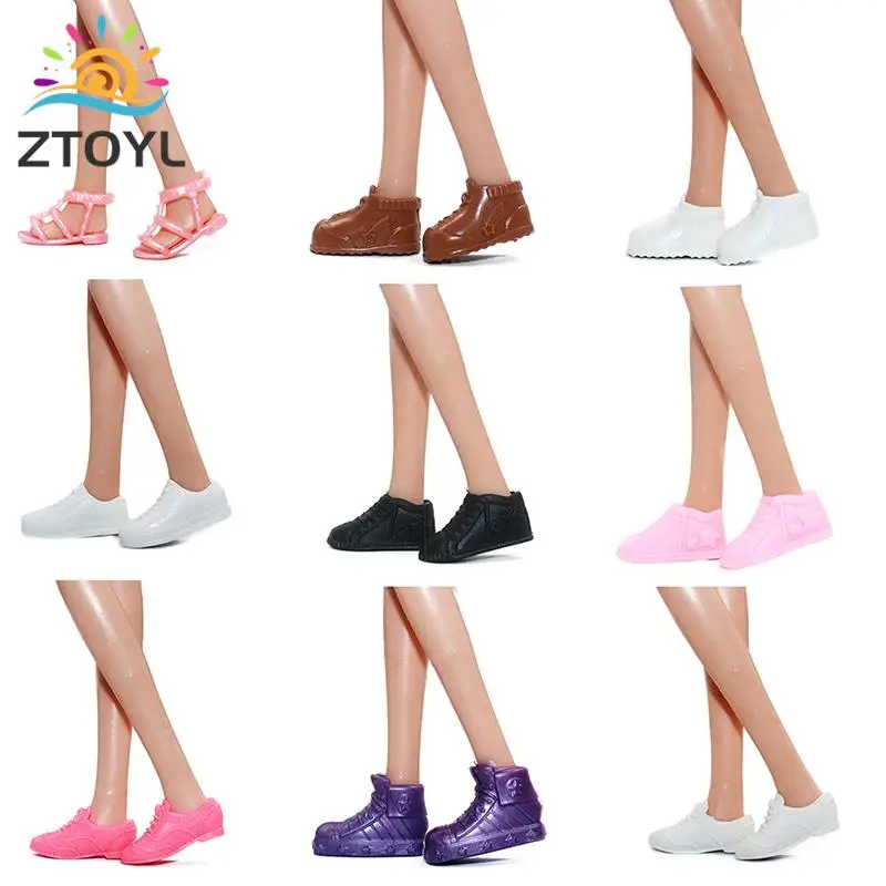 

10Pairs High quality fashionable doll shoes suitable for 30cm doll casual shoes accessories