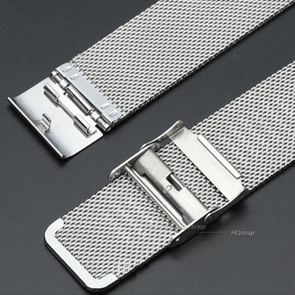 Sleek Milanese Stainless Steel Mesh Bracelet Watchband with Quick Release
