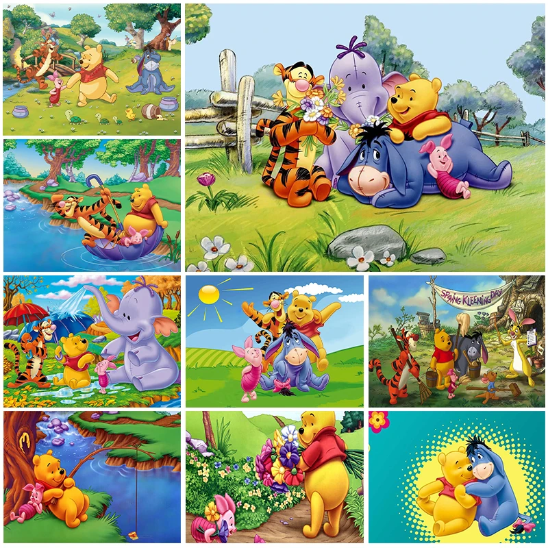 Le Nuove Avventure Di Winnie The Pooh Diamond Painting Winnie The Pooh And Friends Diamond Mosaic Decorazione A Punto Croce Fai Da Te