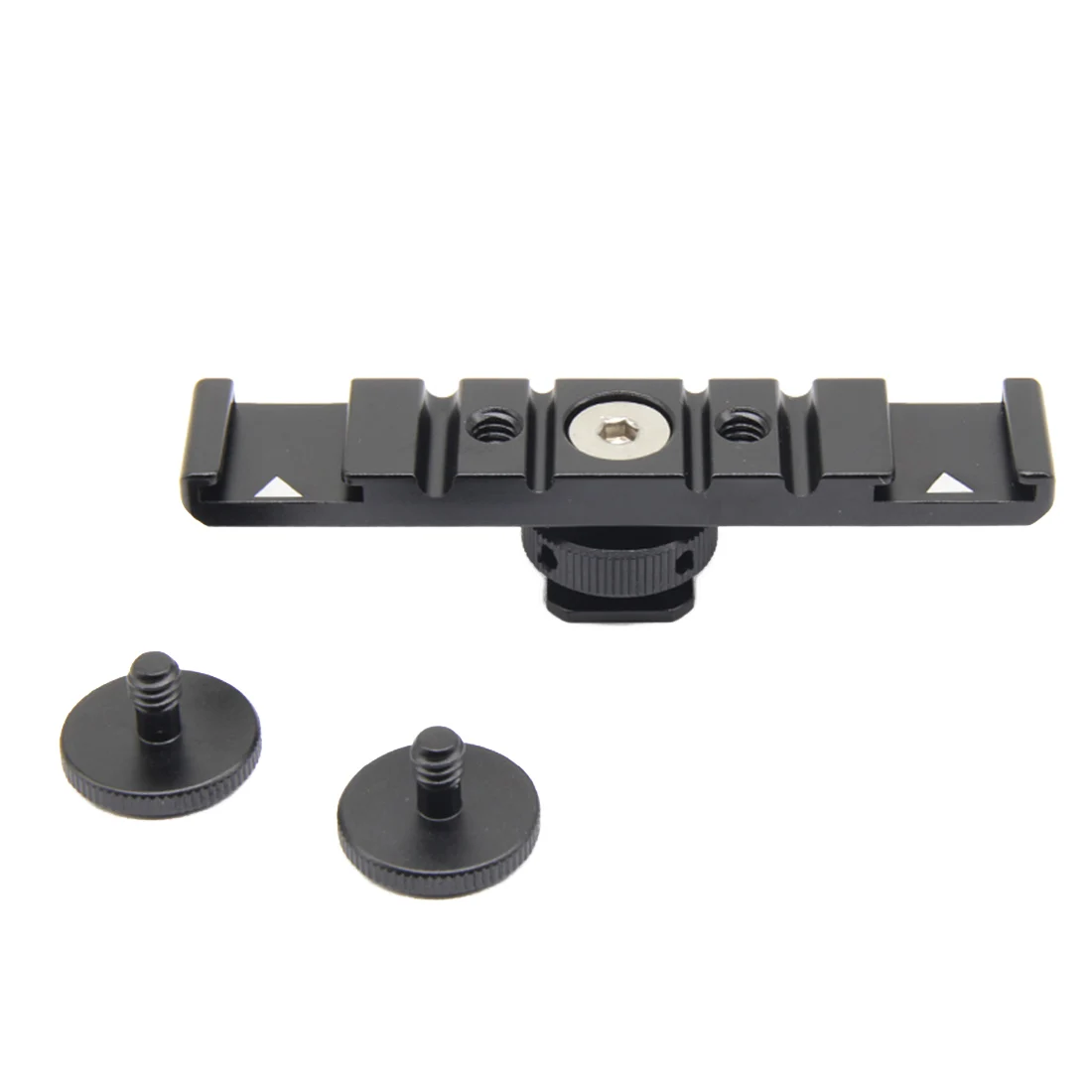 Double Cold Hot Shoe Adapter Mount Extension Holder Video Bracket for Canon for