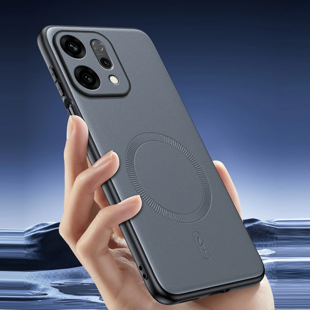 Ultra Thin Magnetic Leather Wireless Charging Phone Case - Sleek Matte Cover