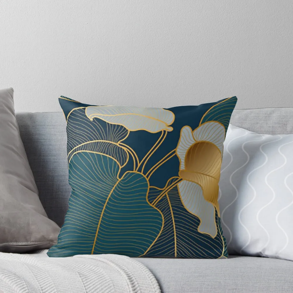 

Art deco leaves Throw Pillow Decorative Cover For Living Room Sofa Covers