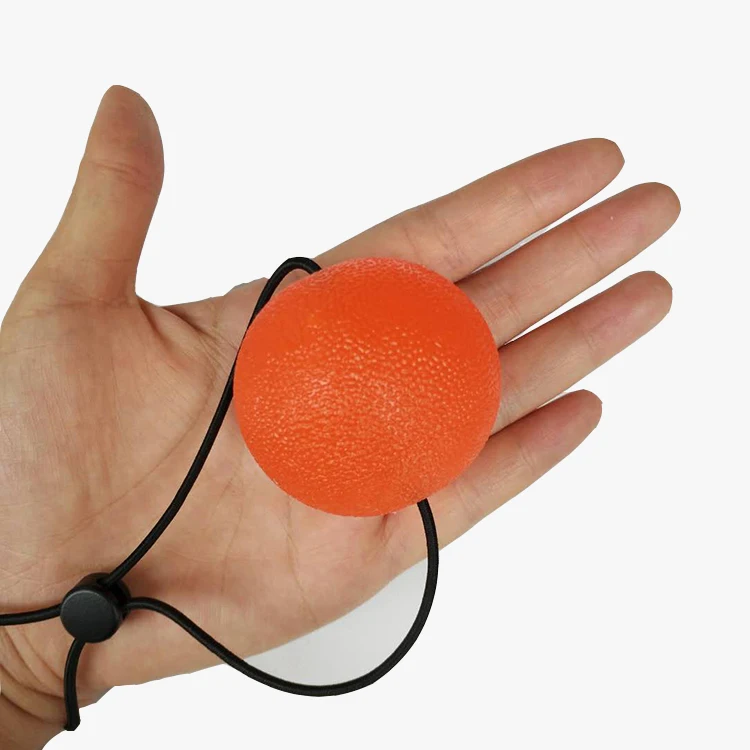 Round Shape TPE Wrist Ball Therapy Hand Massage Exercise Finger Exercise Ball Hand Grip Stress Relief with String