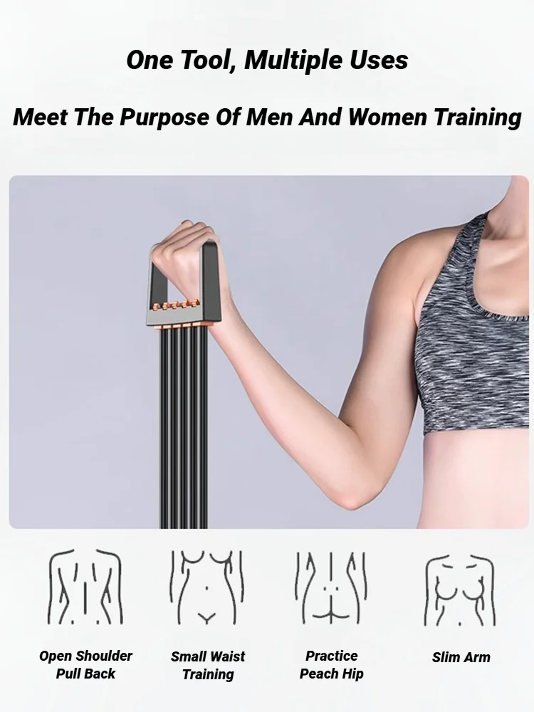 Adjustable Rubber Pull Rope Multifunctional Removable Chest Expander Supplies Fitness Equipment Accessories For Home And Gym chest expander