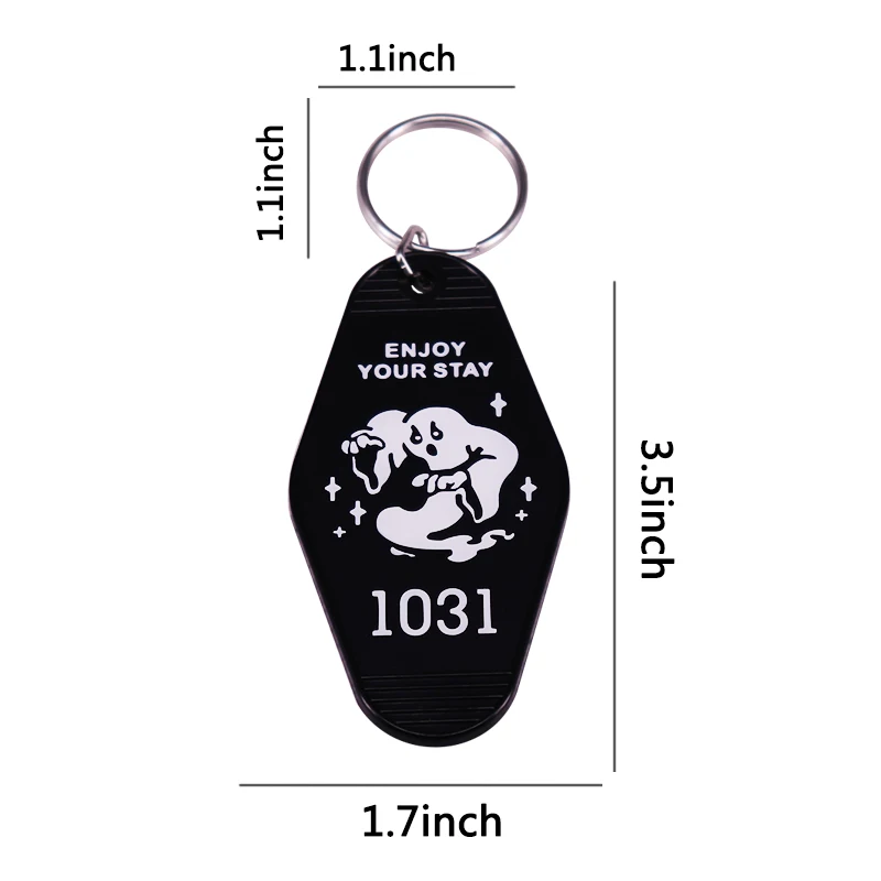 Face to Face Leather Motel Key Tag - Take The Back Roads - Santa