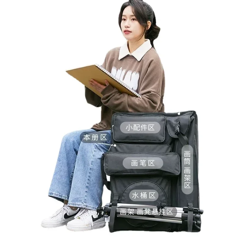 내구성이 뛰어난 드로잉 가방 페인팅 가방 미술 학생용 스케치 대용량 드로잉 보드 가방 두꺼운 백팩 스케치 세트