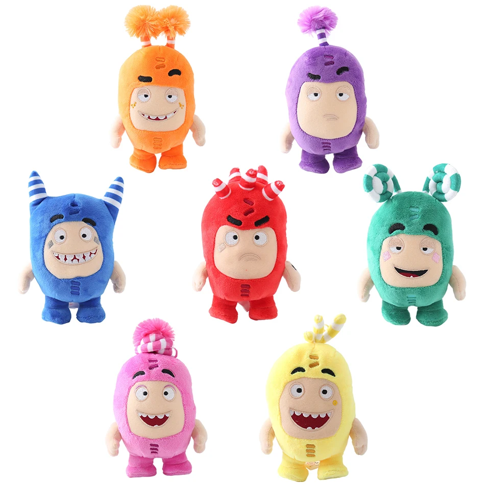 Kawaii Oddbods Fuse Bubbles Newt Pogo Slick Jeff Zee Plush Stuffed Toys Cute Cartoon Anime Mini Dolls Soft Pillow Kid Child Gift kids grizzy and the lemmings mini backpacks toddler cartoon kindergarten bookbags boys girls anime schoolbags child rucksack