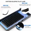 Lashonly Matte Ellipse Eyelash Extension Split Tips Super Soft False Lashes Black Mega Volume Faux Mink Light Weight Flat Lashes 2