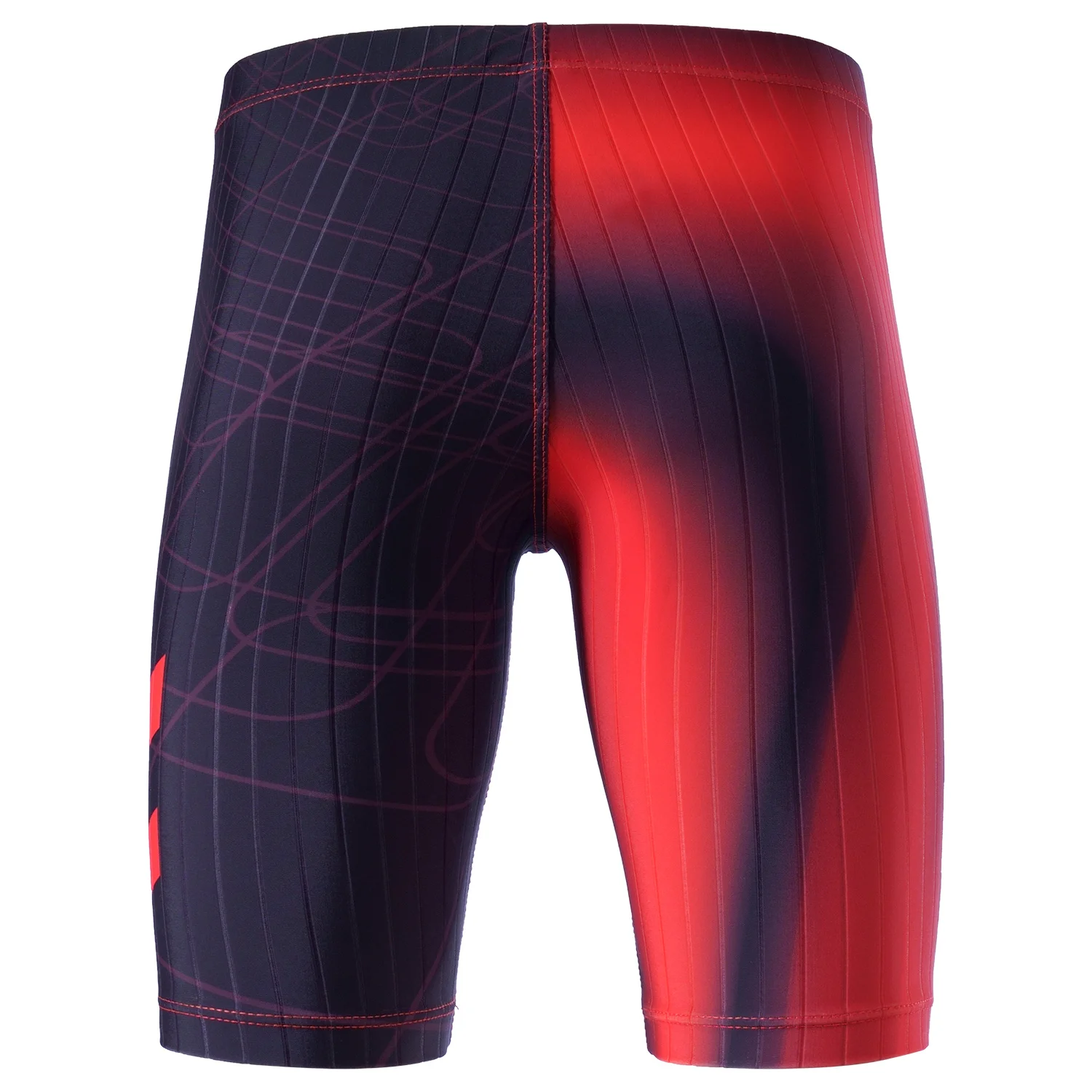 MY KILOMETRE Boys' Jammer Swimsuit Junior Endurance Low Waisted Swim Jammer Kids Athletic Swimwear Shorts Swimming Trunks Red
