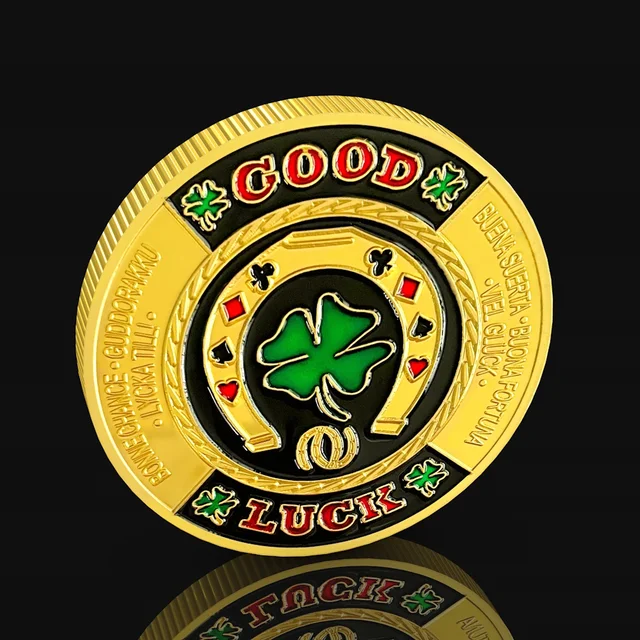 7&2 offsuit porker lead bet gold-plated coins Las Vegas metal lucky coins  play chips small gift collection - AliExpress