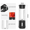 Portable Electric Blender Mini Handheld Fruit Mixer With 6 Blades Personal USB Rechargeable Juices Cup 500ML 6