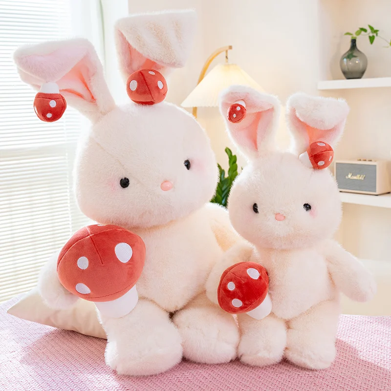 Mushroom Bunny Plush Rabbit Toy Pillow 40/60cm Nice Birthday Gift for Boys Girls Kids Soft Doll Rabbit Toys