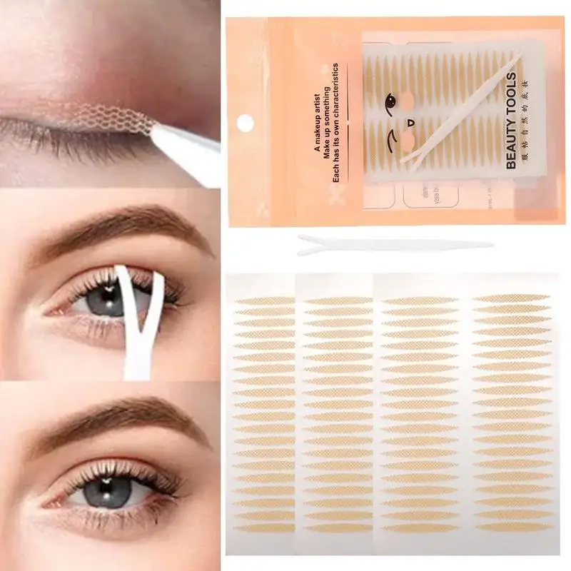 

Eyelid Lifter Strips 120pcs Invisible Double Eyelid Tape Lace Eyelid Lifter Strips Natural Fiber Waterproof Eye Lid Stickers For