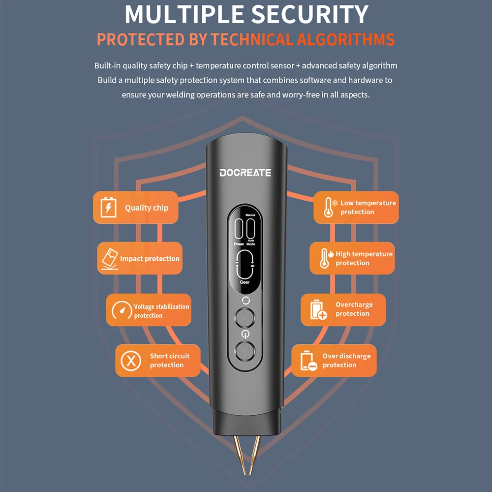 8 Gears Adjustable DIY Portable Handheld Battery Spot Welder for 18650 Lithium Battery, Nickel Strip and Nickel Belt Welding