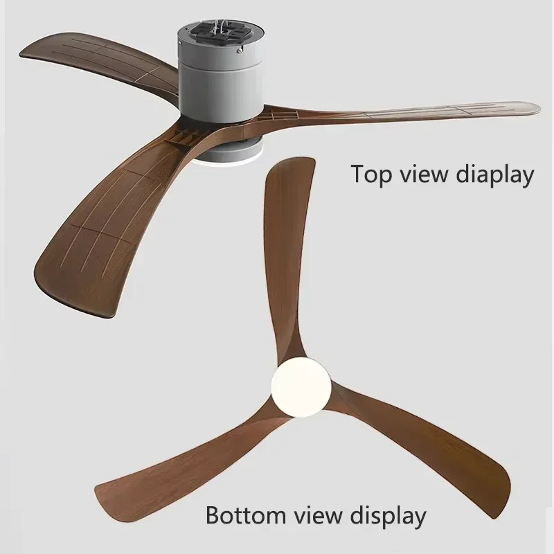 Low Floor Fan Lights with LED Light Modern Simplicity DC Remote