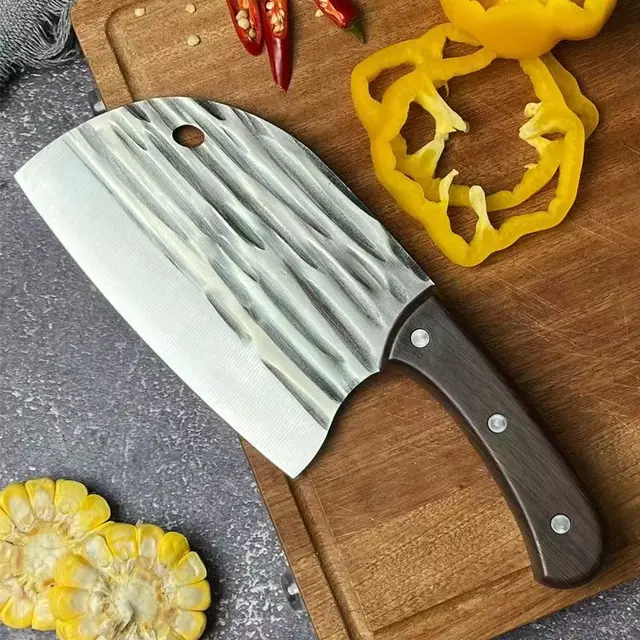 Upgrade High Carbon Steel Meat Cleaver Knife Heavy Duty Dragon Bone Heavy Cutting Knife Premium