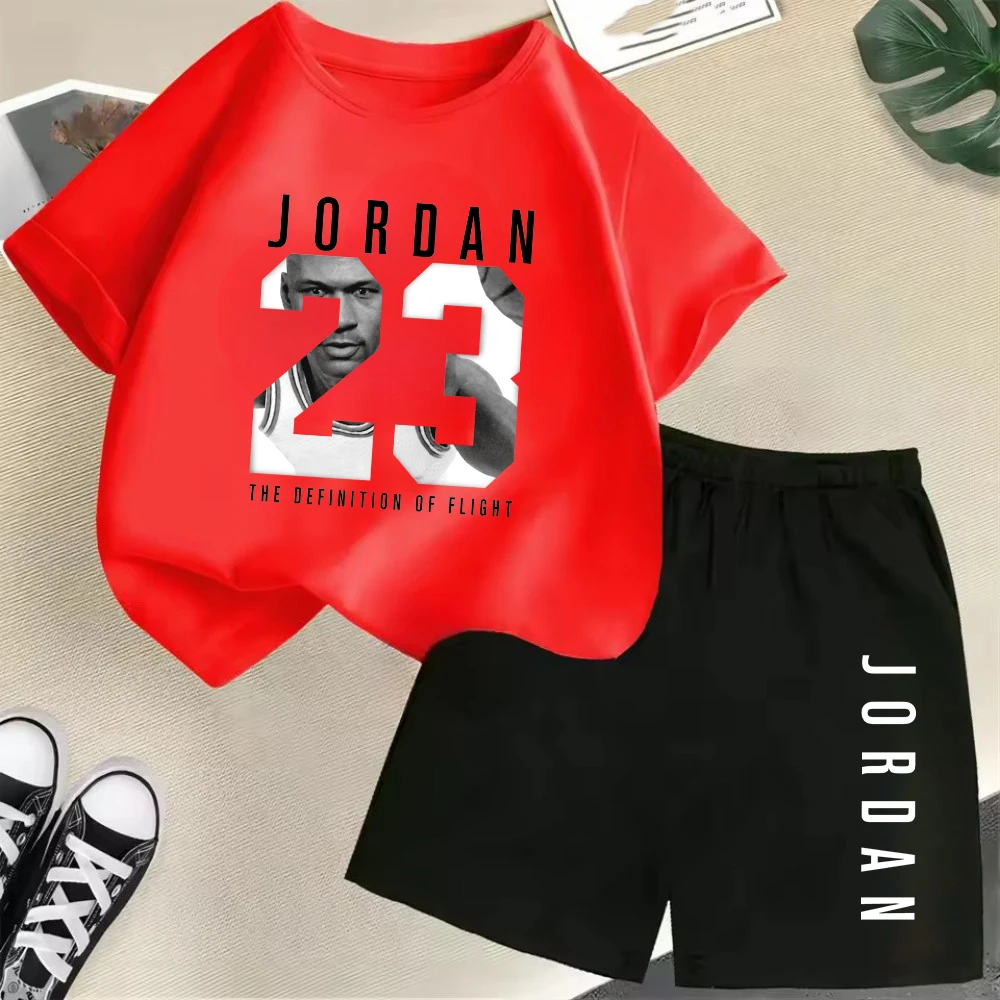 summer short sleeve children's t shirt set sports fashion boys girls shorts 2pcs set casual brand print graphics kid set outfits Summer Short Sleeve Children's T-shirt Set Sports Fashion Boys Girls Shorts 2pcs Set Casual Brand Print Graphics Kid Set Outfits 5
