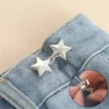 1 Pair Lovely Star Shape Trousers Waist Buckles Adjustable Metal Waist Tightener Snap Button Adjuster Pants Pin Clips 1