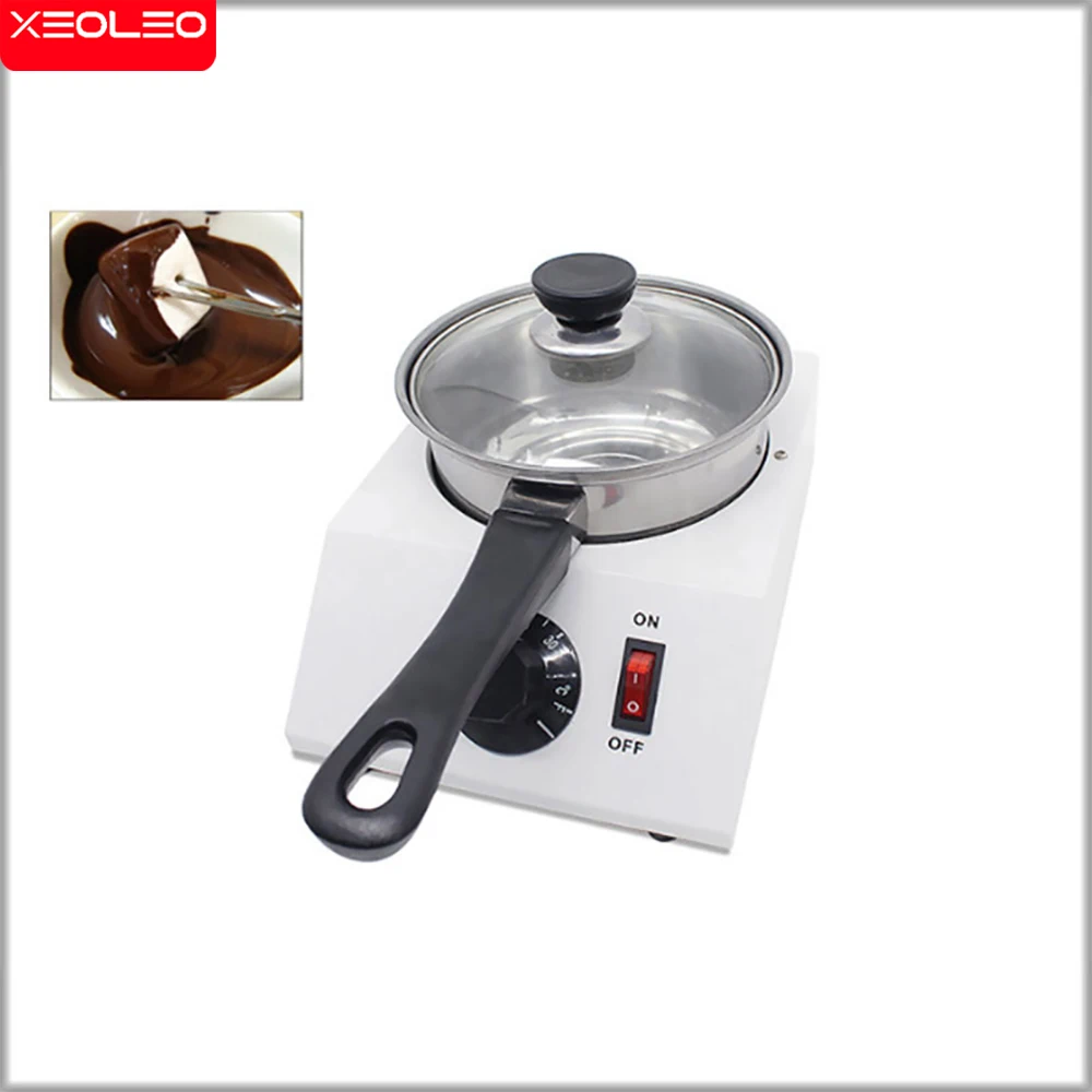 XEOLEO Chocolate Melting Machine Tempering Dispenser For Home Mini Boiled Milk/wine Pot Melt Butter Commercial Food Processor