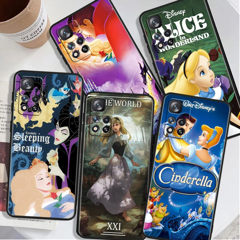 Disney Sleeping Beauty Per Xiaomi Redmi Note 12 11T 11E 11S 10T 10S Turbo Pro Plus Max Lite Custodia Morbida Nera In Tpu Per Telefono