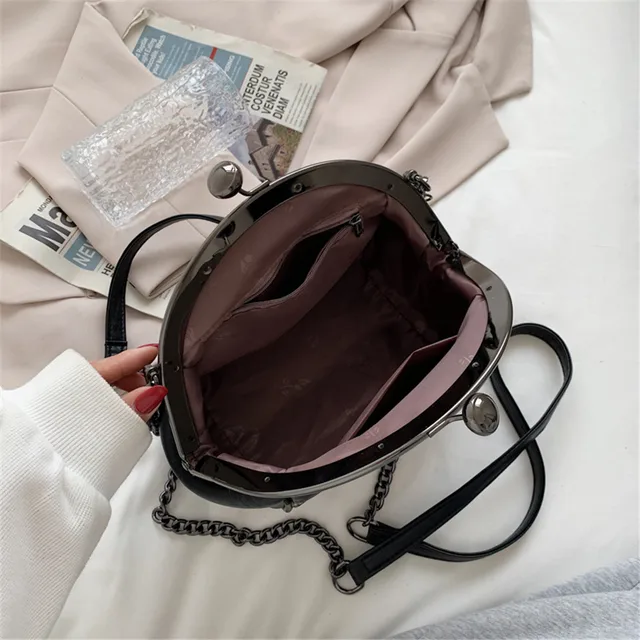 Fashion Chain Design Ladies Shoulder Bag High Quality PU Leather Women Messenger Bags Solid Color Designer Women's Wallet Bolsos - Image 6